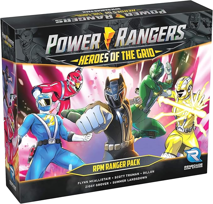 Renegade Game Studios Power Rangers: Heroes of The Grid RPM Ranger Pack Expansion - Five Rangers Ages 14+ Two to Five Players