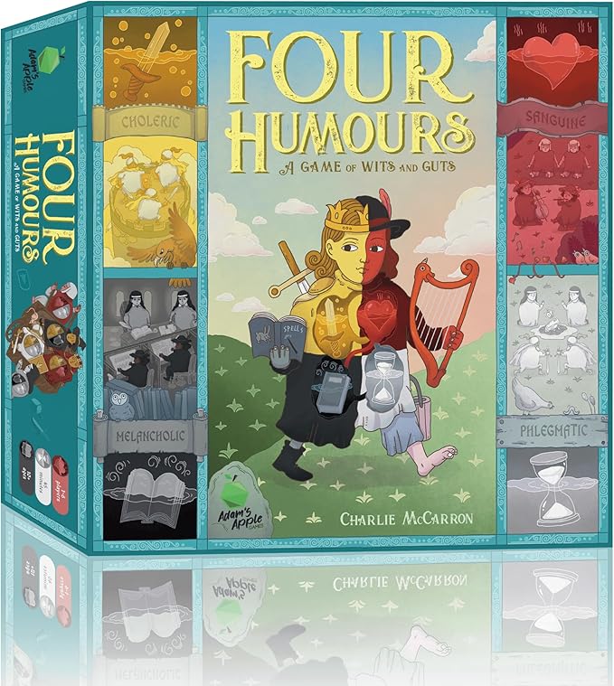 Four Humours - The Board Game for Plague Doctors and Medieval Psychologists by Adam's Apple Games | A Unique Experience for Strategy and Deduction Players. Ages 10 and Up