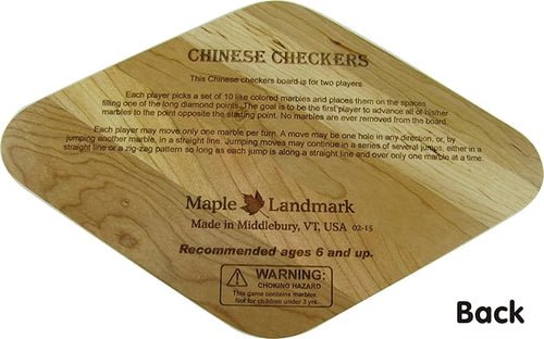 2-Person Chinese Checkers - Made in USA
