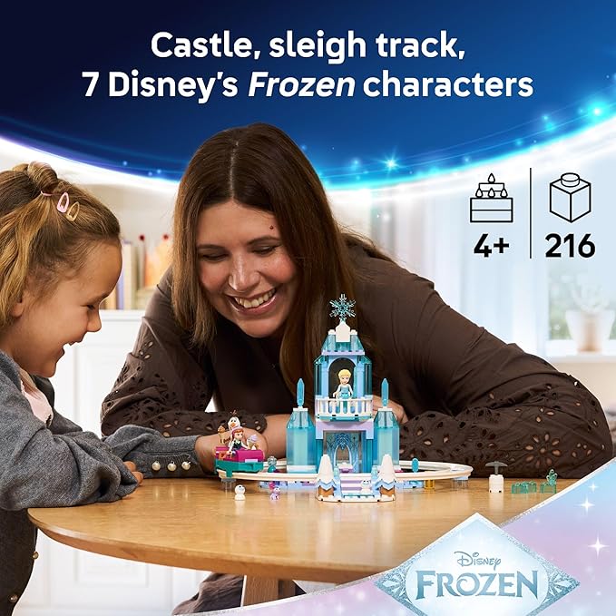 LEGO Disney Frozen Elsa’s Ice Castle &amp Snow Ride Adventure Building Toy - Frozen Toys for Girls &amp Boys Ages 4+ - Disney Gift for Kids - 43281