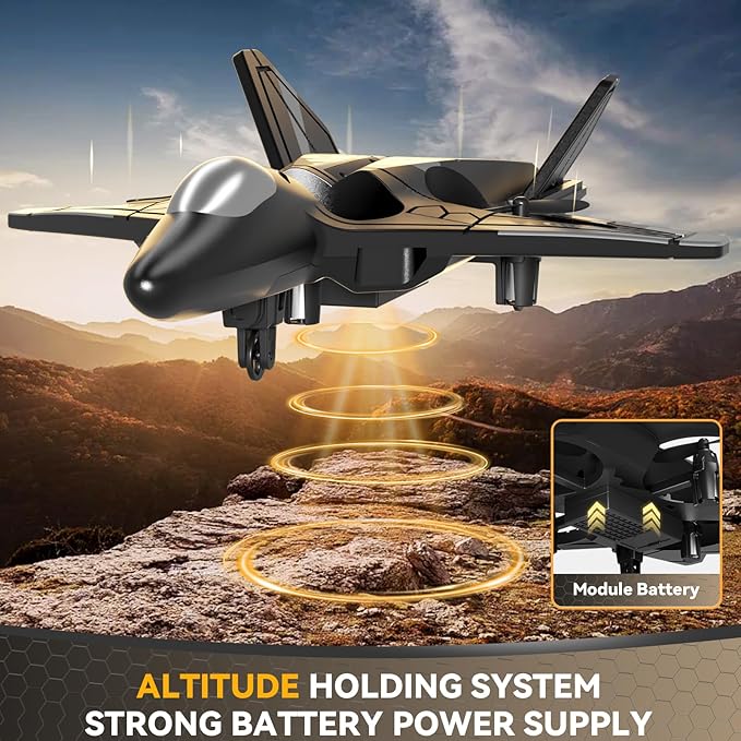 4DRC V31 Foam RC Planes Remote Control Airplanes for Kids Adults 4-7 8-16 Remote Control Planes Fighter Jet with Light 360° Flip Fighter Jet Toy Gravity Sensing Stunt Roll Gifts for Kids Boys