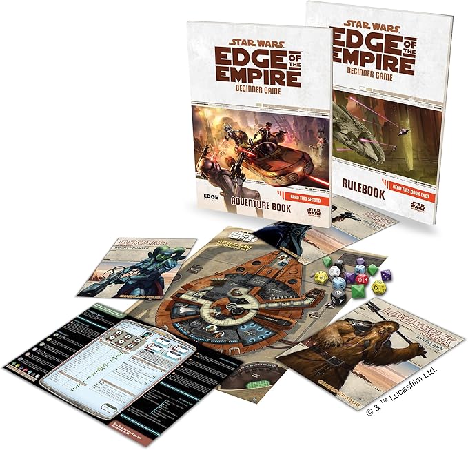 Asmodee Star Wars Edge of The Empire: Beginner Game - Embark on Galactic Adventures in a Complete Learn-As-You-Go Experience! Sci-Fi RPG Ages 10+ 3-5 Players 1 Hour Playtime
