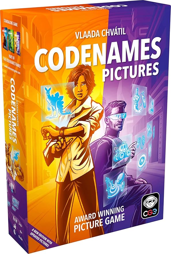 CGE Codenames: Pictures Board Game (2nd Edition) The Top Secret Picture Association Party Game for Friends &amp Family Game Nights 4+ Players
