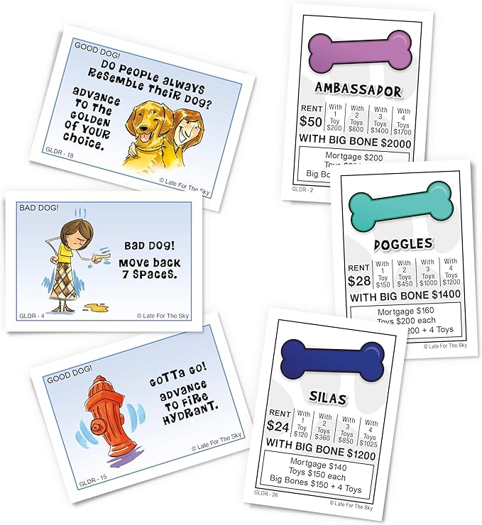 Late for The Sky Golden Retriever-Opoly Dog Board Game Family Strategy Game for 2–6 Players Ages 8+ Opoly-Style Gameplay Gift for Dog Lovers Classic Property Trading Fun