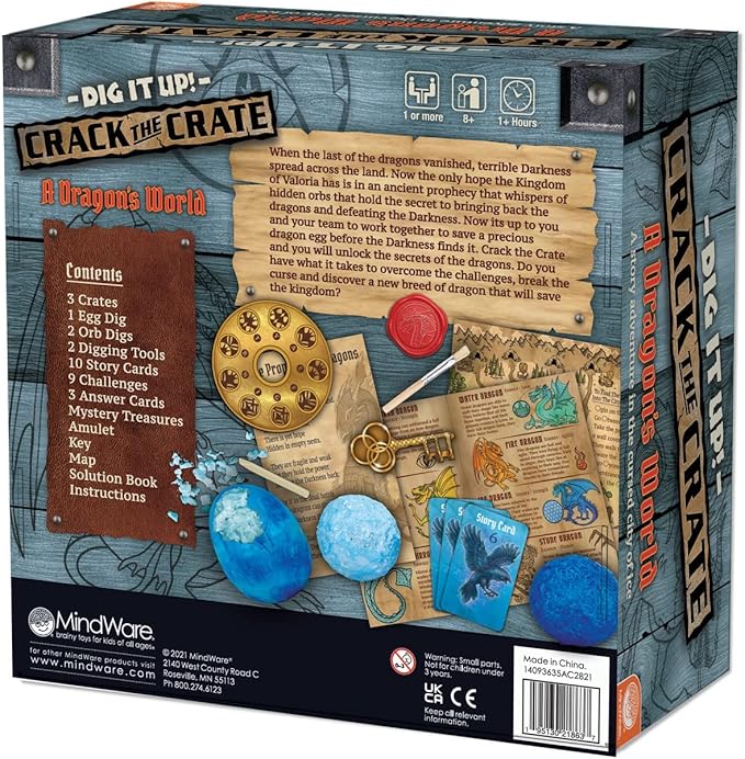 MindWare Dig It Up! Crack The Crate Board Game for 1 or More Players – Bring The Thrill of Escape Rooms Home – for Adults &amp Kids 8 &amp Up