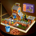 Brick and Mortar Construction Set DIY House Building Kit for Kids Realistic Mini Bricks STEM Building Toy Creative Engineering Toy for Boys and Girls