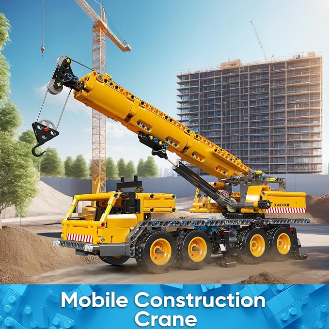 Mould King 17058 Crane Building Blocks Kit 997 Pieces Crane Truck Model to Build DIY Constration Toy Collectibles/Exhibition for Adult/Kids