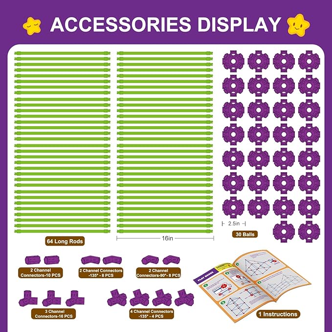 Fort Building Kit for KidsSTEM Construction Toys Educational Gift for 3 4 5 6 7 8 9 10 11 12 Years Old Boys and GirlsUltimate Creative Set for Indoor &amp Outdoors Activity140 PcsPurple