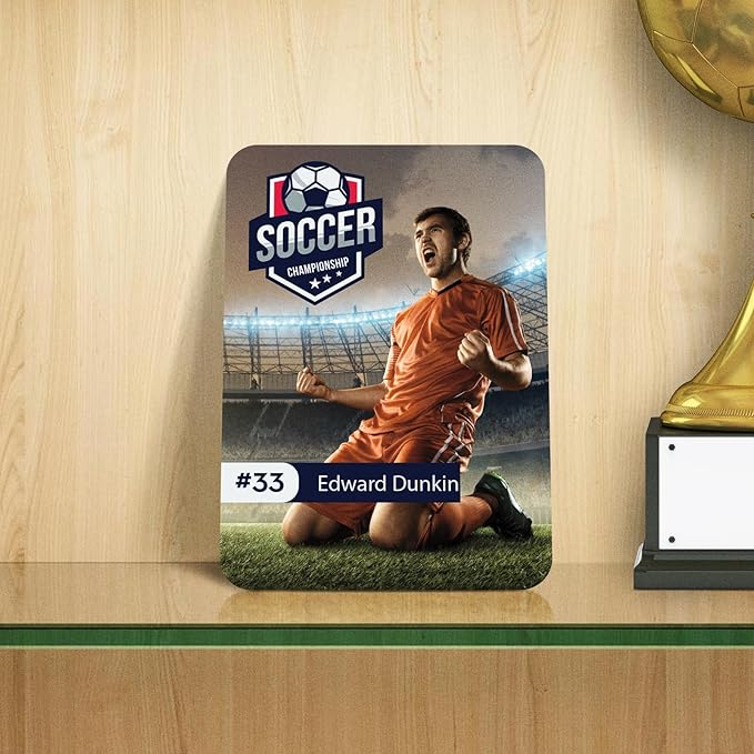 GotPrint Custom Collectors Cards | Add Your Photo Name Stats or Text | Personalized Design | Sports Teams | Baseball | Gaming | Gifts for Kids and Family Rounded Rectangle 2.5” x 3.5” 500 Qty