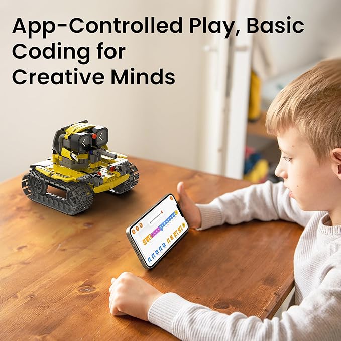 Sillbird Robot Building Kit with Remote Control for Boys Ages 8-14 STEM Coding Robotics Technic Toy Birthday Creative Gifts for Kids Buildable 5in1 Models with 473 Pieces