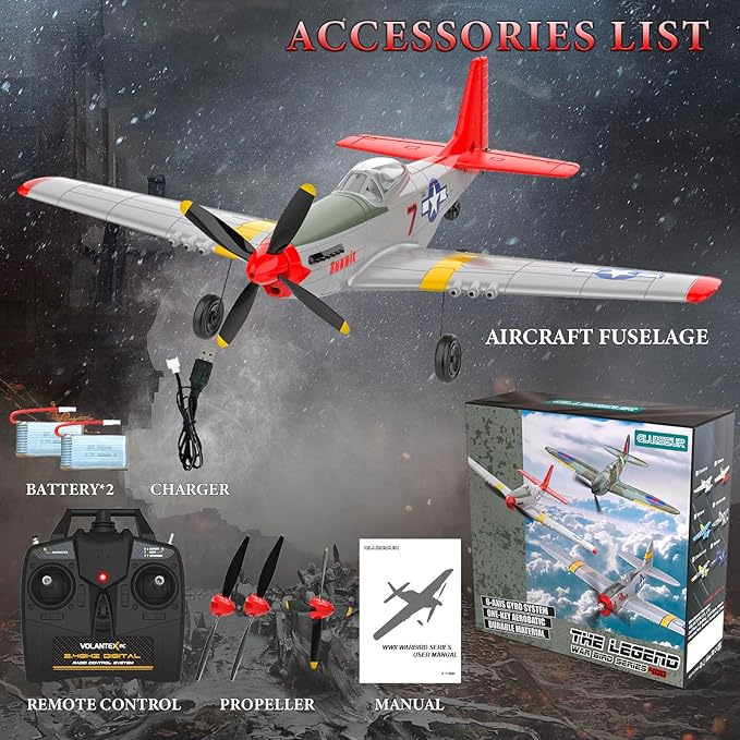 RC Plane 4 Channel Remote Control Airplanes 4-CH RC Airplane Radio Controlled Aircraft for Beginners with Xpilot Stabilization System One Key Aerobatic Airplane
