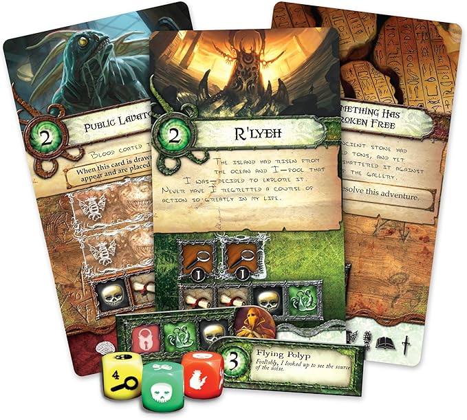 Elder Sign Board Game - Supernatural Intrigue Cooperative Dice Adventure! Horror Mystery Game Ages 14+ 1-8 Players 1-2 Hour Playtime Made by Fantasy Flight Games