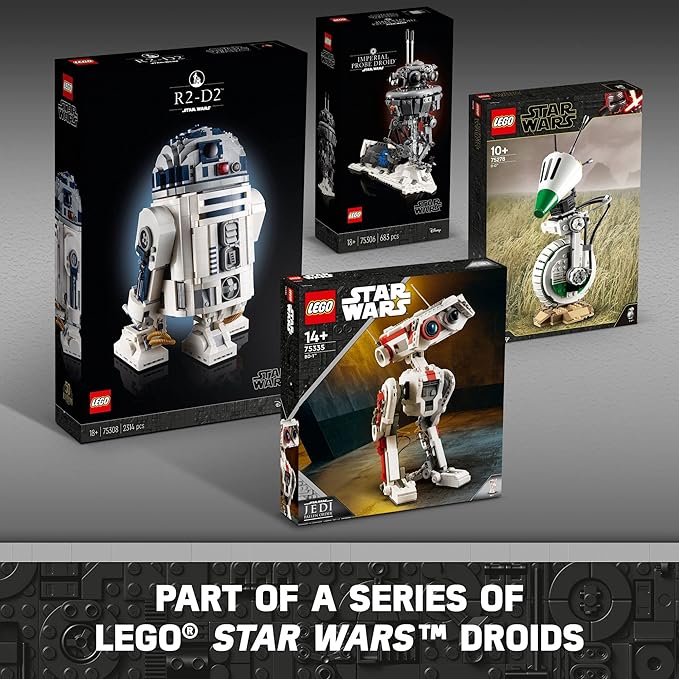 LEGO Star Wars BD-1 75335 Posable Droid Figure Model Building Kit Room Decoration Memorabilia Gift Idea for Teenagers from The Jedi: Survivor Video Game
