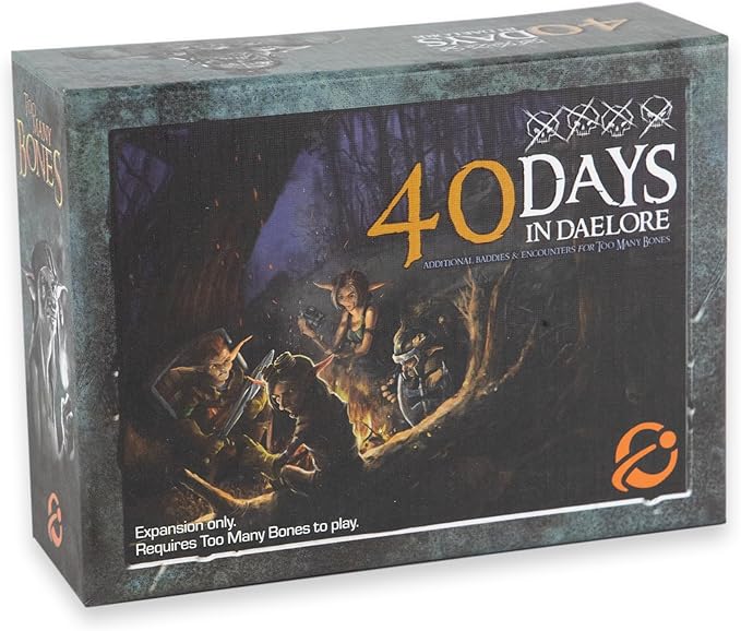 Too Many Bones: 40 Days in Daelore Expansion – Tabletop Dice-Builder Fantasy RPG Game Add-on