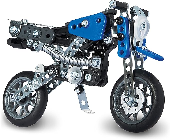 MECCANO Erector 5 in 1 Model Building Set - Motorcycles 174 Pieces for Ages 8 and up STEM Construction Education Toy