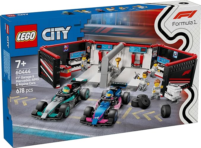LEGO City F1(R) Mercedes-Benz AMG &amp Alpine Race Car Garage Toy Toy Birthday Present Block Boys Girls Children 7 Years 8 9 Years Old Elementary School Vehicle Car Mini Car 60444