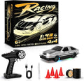 RC Drift Car 1/43 Mini RC Drift Car with Gyro 2.4GHz Full Proportional Control 20KM/H 4WD High Speed Remote Control Alloy LED Lights &amp Drift Tires Toys Gift for Adults Boys and Girls