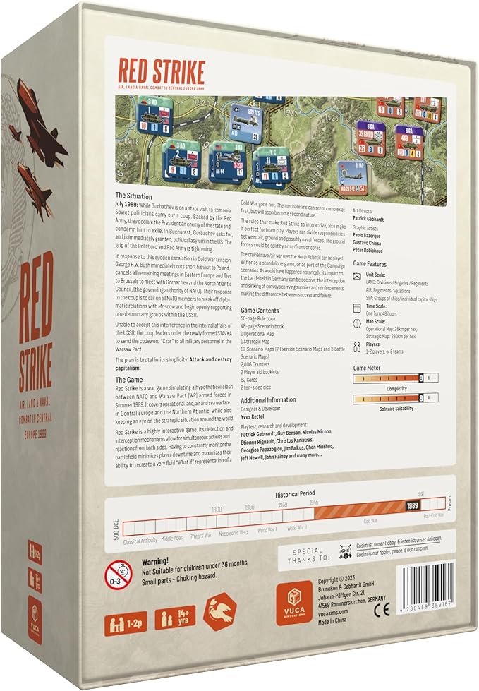 | Red Strike 1989 Board Game Operational NATO vs Warsaw Pact Wargame – Land Air &amp Sea Strategy
