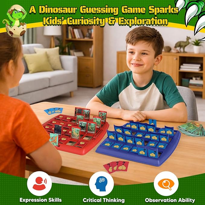 Garybank Guess Dinosaur Who Am I Games for Kids 24 Educational Dino Cards with Facts &amp Inspiration Dinosaur Learning Toys for Developing Critical Thinking and Speech Therapy Age 6 and Up