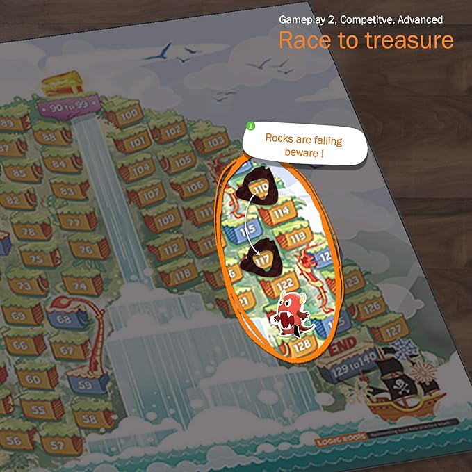 Addition Game - Fun Math Board Game for 7-9 Year Olds Easy Start STEM Toy with Addition of 2 &amp 3 Digit Numbers (Moutain Raiders)