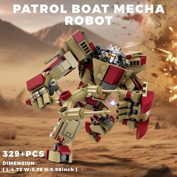 Transforming Mech Robot Building Blocks Set 4 Types of Destroy Warrior City Mecha Action Figure with Weapons Cool Creative Robots Toys Gift for Adults (1463 PCS)