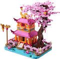 DIY Sakura Tree House Micro Building Blocks Set for Women Adult Japanese Cherry Blossom Treehouse Ideal Gift for Teens Ages of 14+ and Lover - Living Room and Office Decorative Items 1810PCS