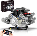 Mini V8 Engine Model Kit Building Sets That Runs Technic with Motor APP Control &amp Light Collectible Mechanic Engineering for Adults Boys 14+