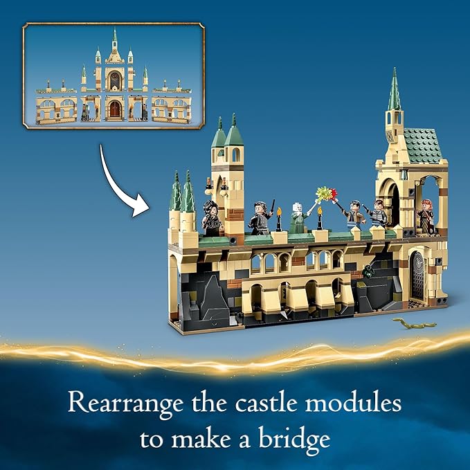 LEGO Harry Potter The Battle of Hogwarts Building Toy Set Harry Potter Toy for Boys Girls and Kids Ages 9+ Features a Buildable Castle Section and 6 Minifigures to Recreate an Iconic Scene 76415