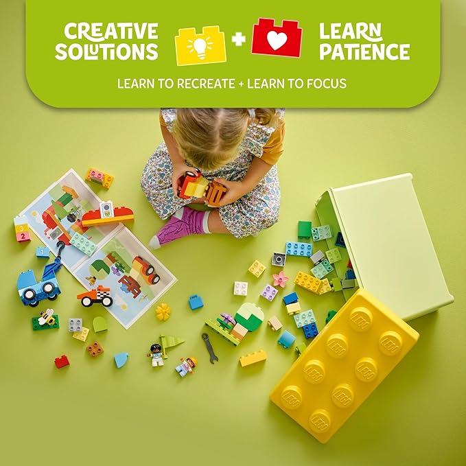 LEGO DUPLO Classic Cars and Trucks Brick Box Building Blocks - Learning &amp Educational STEM Toys for Toddlers Ages 1.5+ Years - Develops Fine Motor Skills - Gift for Toddler Birthday - 10439