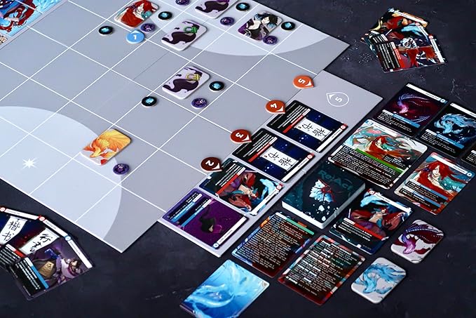 ReACT - The Arts of War - Board Game for 2 Players | 15-30 Mins Playtime | Original Anime Manga Artstyle | 1 vs 1 Fighting Dueling Card Game (Standard Edition)