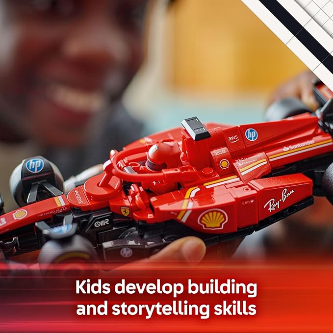 LEGO Speed Champions Ferrari SF-24 F1 Race Car Toys - Building Sets for Kids Boys &amp Girls Ages 10+ - Ferrari F1 Model Car Kits for Display or Play - Gift Ideas for Birthdays and Fans - 77242