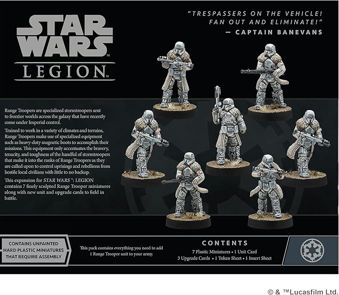 Asmodee Star Wars: Legion Range Troopers Expansion - Unleash The Might of Imperial Troopers! Tabletop Miniatures Strategy Game for Kids &amp Adults Ages 14+ 2 Players 3 Hr Playtime