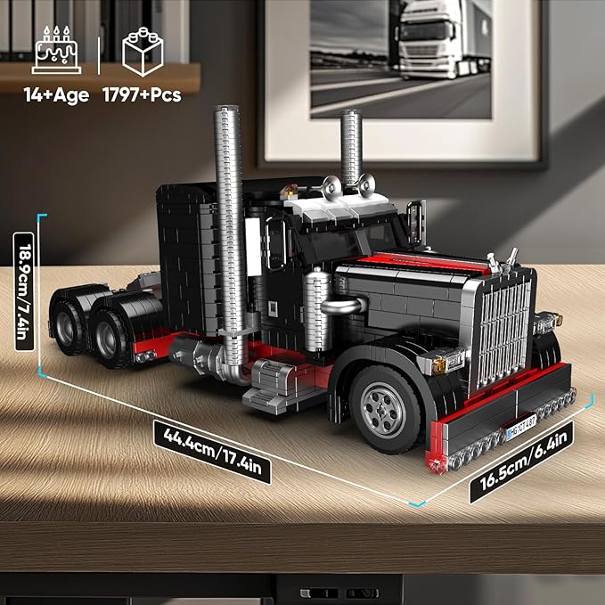 Mould King 10037 Heavy-Duty Tow Truck Building Toy Set MOC Road Trailers Building Toys Technology Wreckers Toy for Adult 14+ (1797 Pieces)