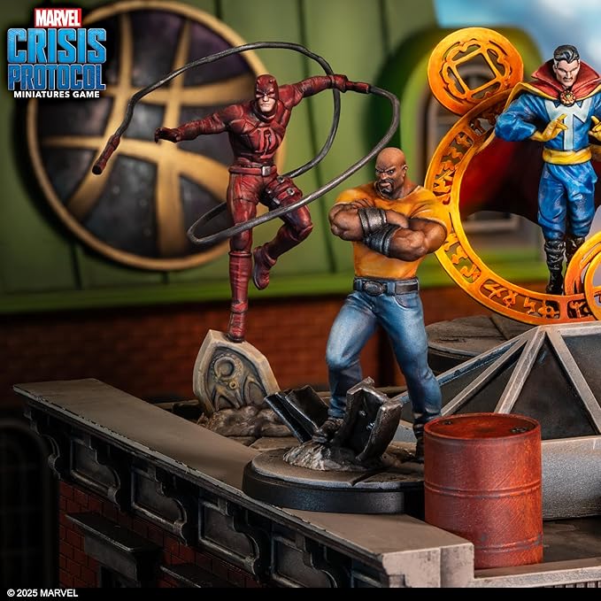 Asmodee Marvel: Crisis Protocol Defenders Affiliation Pack - Includes Doctor Strange Wong Daredevil Luke Cage &amp Iron Fist Tabletop Miniatures Superhero Game Ages 14+ 2 Players 90 Min Playti