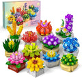 12 Succulents Building Set for Adults &amp Kids 10+ – Botanical Collection Artificial Plants with Pots Easter Birthday for Women Home Office Decor Relaxing DIY Kit(1174 PCS)