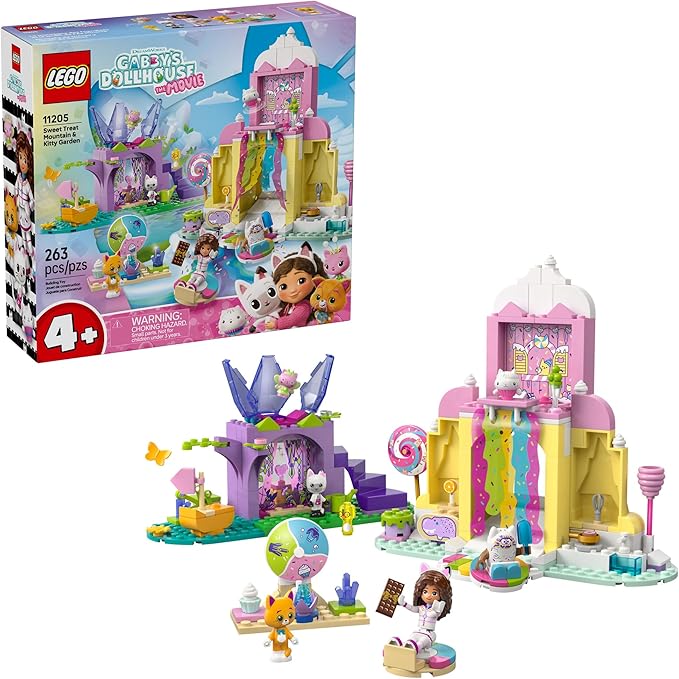 LEGO Gabby’s Dollhouse Sweet Treat Mountain &amp Kitty Garden Building Blocks - Pretend Play &amp Learning Toy for Girls &amp Boys Ages 4+ - W/Gabby &amp Pandy Paws Figures - Gift Idea for Birthd