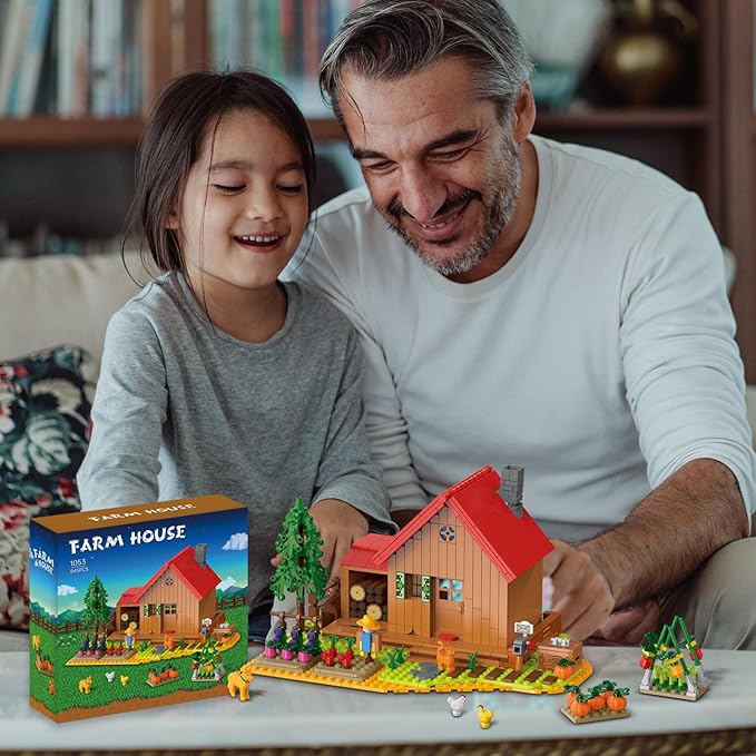 Friends Farm House Building Set Compatible with Lego for Adults Farm Building Kit with Animals for Boys and Girls Halloween 845 pcs