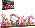 Flower Building Set for Love 791PCS DIY Romantic Floral Brick Kit Graduation Gift School Desk Decor Room Decoration Just Gift for Aged 6+ Kids Girls &amp Adults
