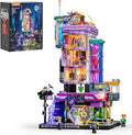 Cyber Couture Galleria Building Set - Cyberpunk Neon City Future Style Toy with Light Kit for Home Decor - Amazing Gift Idea for Boys &amp Girls Adults &amp Sci-fi Lovers 2701 Pcs
