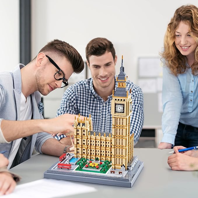 New Architecture Big Ben Building Set - 6473pcs+ Micro Mini Blocks - Enjoyable &amp Affordable - Detailed Model Ages 14+
