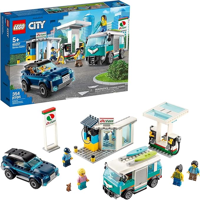 LEGO City Service Station 60257 Pretend Play Toy Building Sets for Kids New 2020 (354 Pieces)