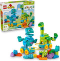 LEGO DUPLO Town 3 in 1 Dinosaurs on Wheels Learning Toy for Toddler Boys &amp Girls Ages 3+ - Building &amp Education Play Set Teaches Problem-Solving Skills Through Play - Preschool Gift Idea - 10