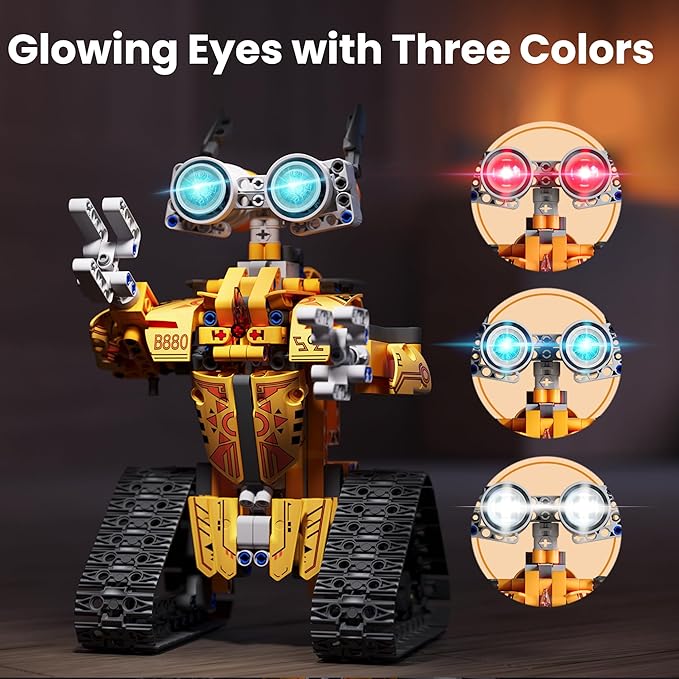 Sillbird Robot Building Kit with Remote Control STEM Gifts for Boys Age 8-12 Technic Buildable Coding Robotic Set Birthday Toys for Kids Teens (468 Pieces)
