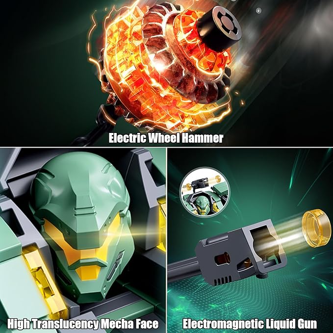 HIGH GODO Transforming Mech Robot Building Blocks SetDestroy Warrior City Action Mech Model Building Kit 542 Pieces Cool Robots Toys Gift for Adults and Teens 14+