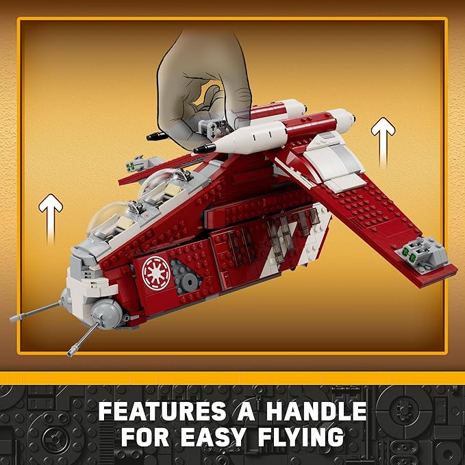 LEGO Star Wars: The Clone Wars Coruscant Guard Gunship 75354 Buildable Star Wars Toy for 9 Year Olds Gift Idea for Fans Including Chancellor Palpatine Padme and 3 Clone Trooper Minifigures
