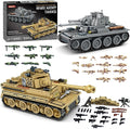 1030 Piece WW2 Army Tanks Toy Building SetsCreate a German Panzer 38T and a German Tiger Tank ToysAdult Collectible Model Tanks Sets to BuildChristmas Birthday Gifts for BoysTeensAdults