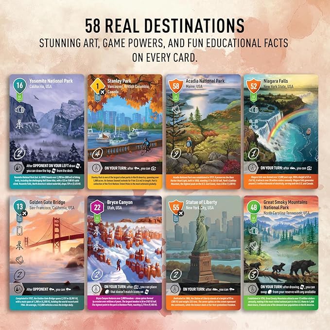 Photo Tour: North America – Family Board Game for Kids and Adults | Travel Strategy Game | Ages 8+ | Easy to Learn | 1–5 Players | Fun for Game Night &amp Educational Play