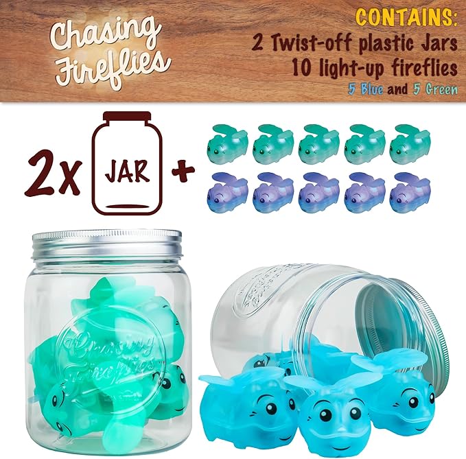 Toysmith Chasing Fireflies Kids Game - The Game of Shine &amp Seek - Interactive Games for Kids - Indoor &amp Outdoor Game - for Ages 3+ BlueGreen