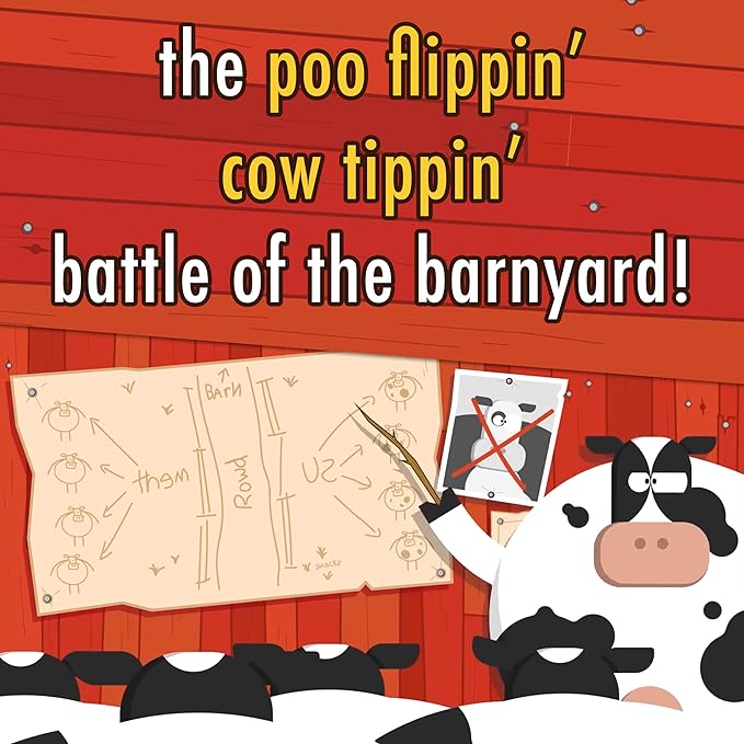 The Good Game Company Cowpie Catapults - Launch Poop with a Catapult to Knock Over Cows Last Moo Standing Wins Easy to Learn Cow Tipping Funny Kid Family Board Game Age 6+