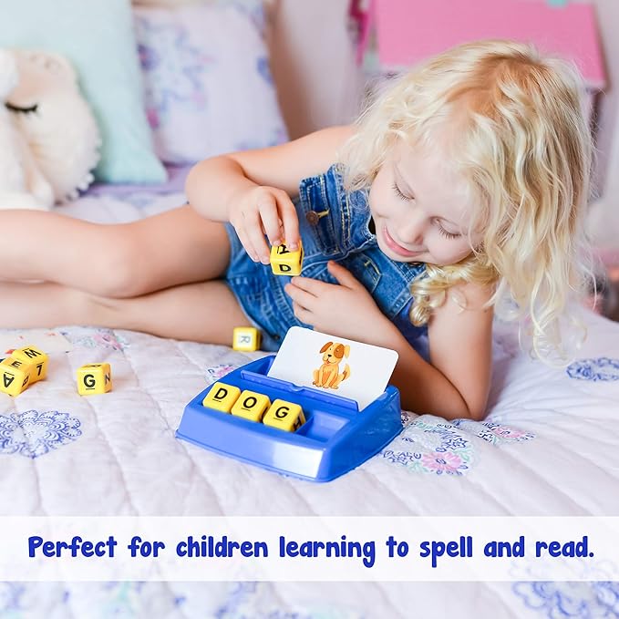 Little Treasures Matching Letter Game Teaches Word Recognition Spelling and Increases Memory 3 Years and Up